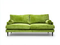 Sofás lineales de pana 210x90x85 cm - Verde oliva - Diseño moderno con asiento acolchado