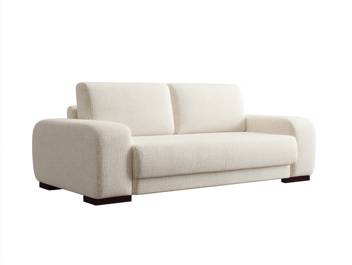 Sofá lineal 230x90x82 cm - beige - diseño moderno tapizado para salón