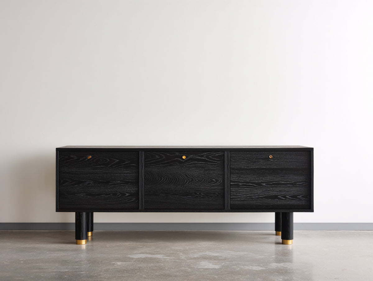 Mueble recibidor 160x40x70 cm - madera negro - estilo moderno con almacenamiento para entrada