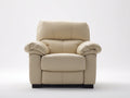 Sillón reclinable de piel sintética beige 90 x 95 x 100 cm - color beige - diseño cómodo con respaldo ajustable