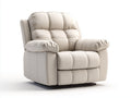 Sillón reclinable tapizado de piel sintética 90x95x105 cm - color blanco crema - estilo moderno con respaldo ajustable